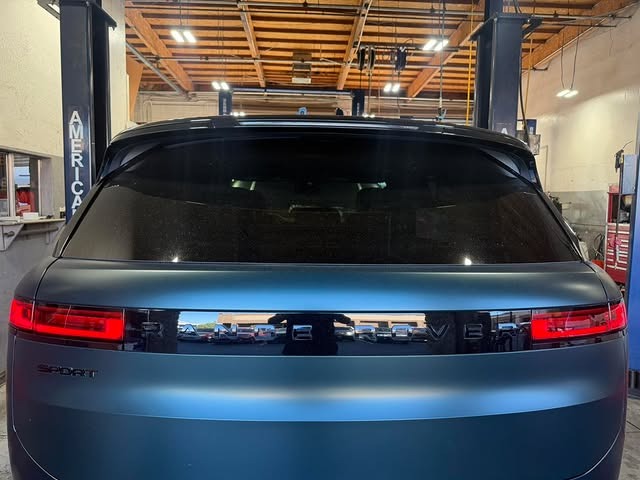 Range Rover Sport in service bay